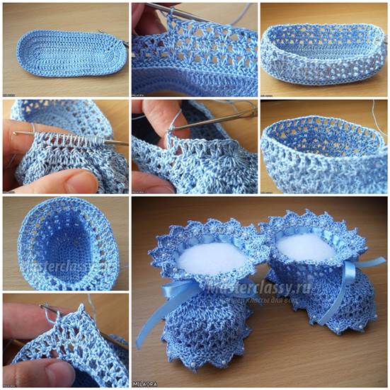 Wonderful DIY Cute Crochet Baby Booties