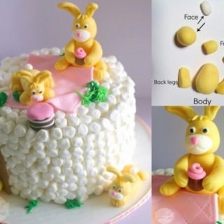 Wonderful DIY Easter Marshmallow Bunny Cake
