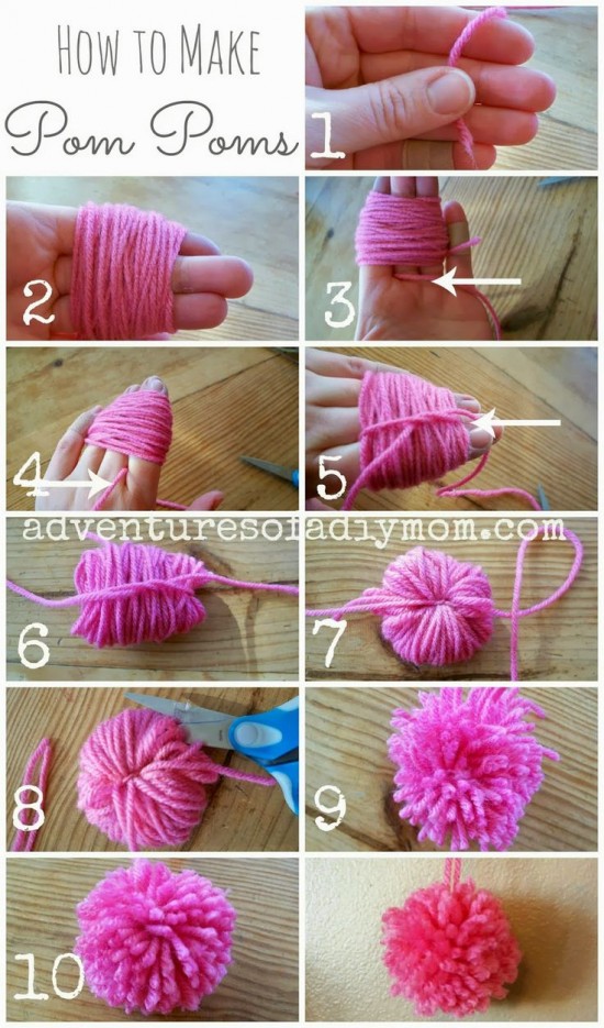 Pom Pom Easter Bunny wonderfuldiy1 Adorable DIY Pom Poms: Make Finger Yarn Bunnies