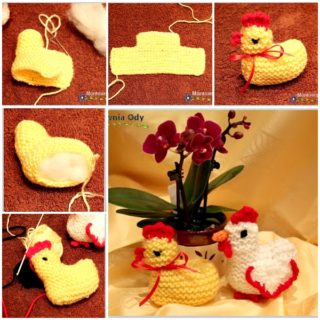 Wonderful DIY Simple Easter Knitted Chicken