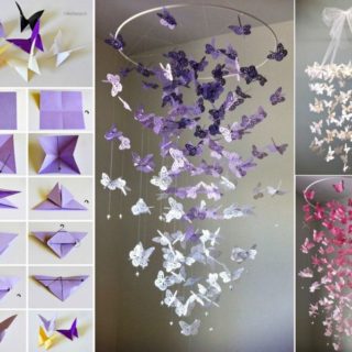 Wonderful DIY Pretty Butterfly Chandelier Mobile