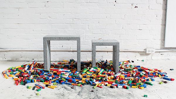 DIY Concrete Nesting Tables with Legos
