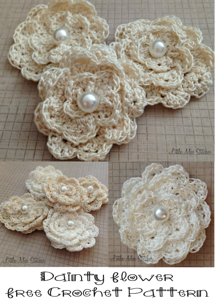 Dainty Crochet Flower Free Pattern 1 - WonderfulDIY.com carnation floral diagram 
