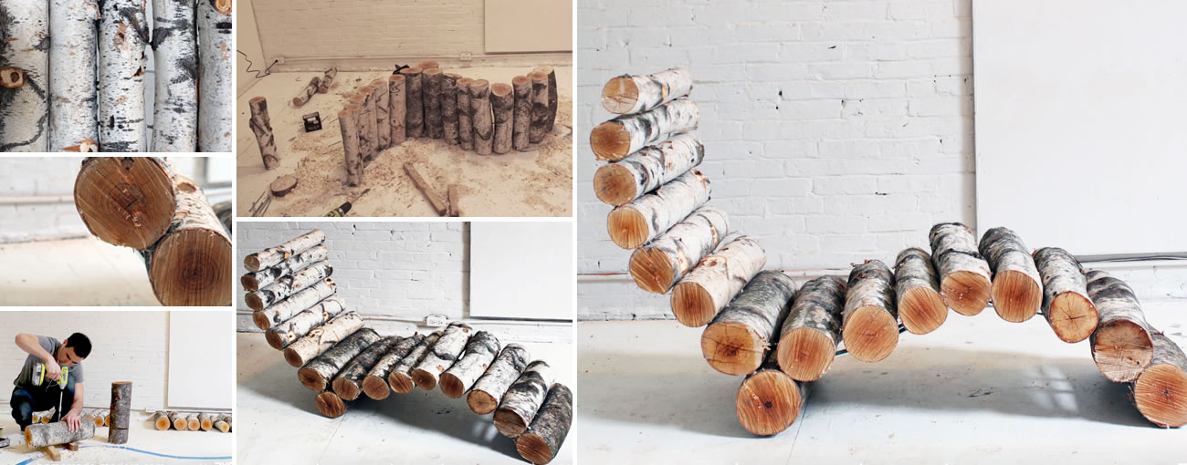 Log lounger DIY Log Lounger Gives your Backyard an Exclusive, Eco Friendly Twist