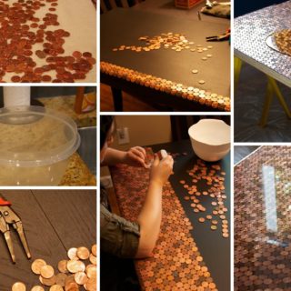 Copper Creativity:  DIY Penny Desk that Steals the Show!