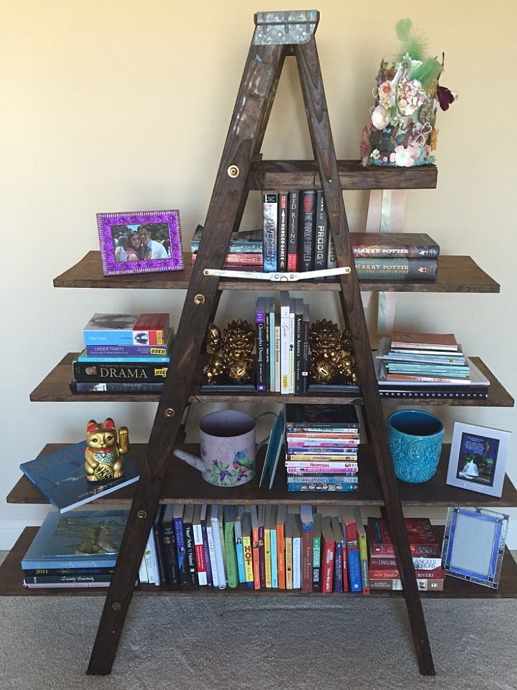DIY A-Frame Bookshelf