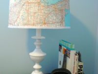 Map Lamp Shade 200x150 13 Thrifty and Clever Lamp Shade Makeovers