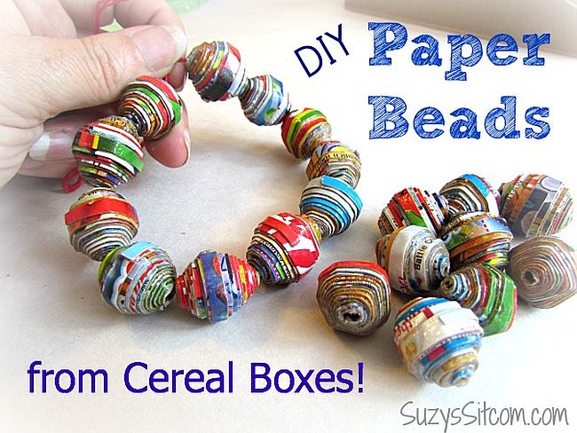 Cereal Box Bead Bracelets