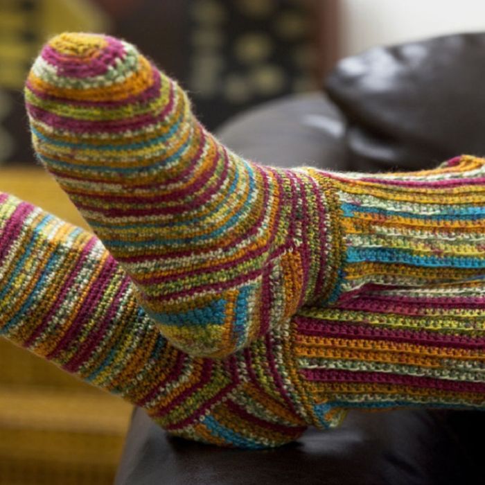 Colorful Crochet Socks - Women