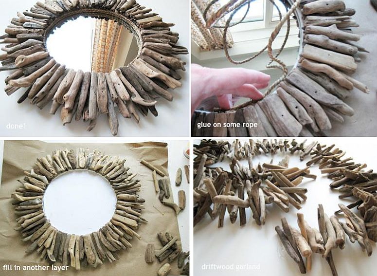 Driftwood Mirror DIY