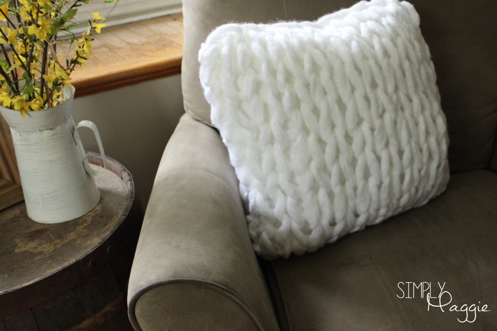 One Hour Knit Pillow