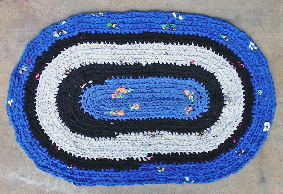 Colorful Oval Crochet Rug