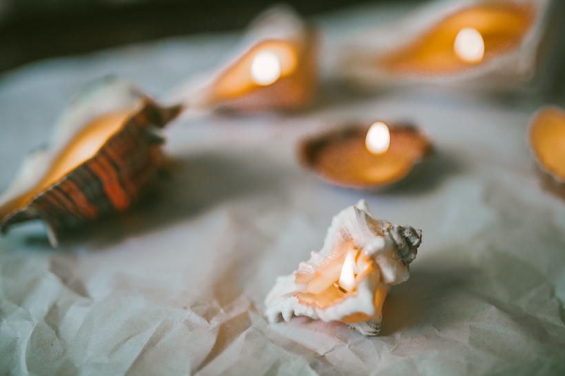 Seashell Candles