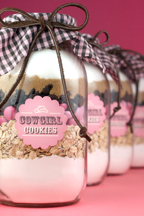 cowgirl cookies - diy jar gifts