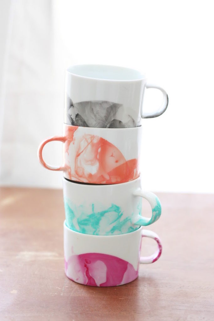 marbled mugs