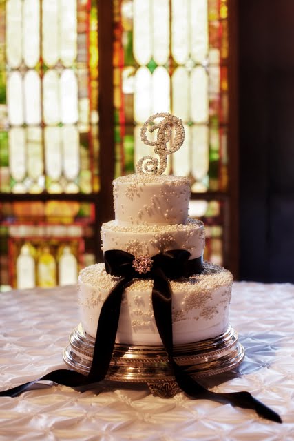 pearl wedding cake topper