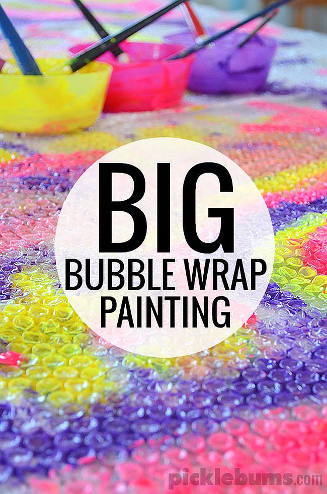 Bubble wrap painting