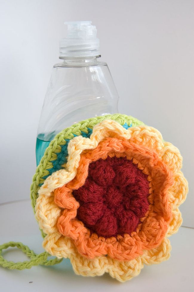 Colorful flower scrubby