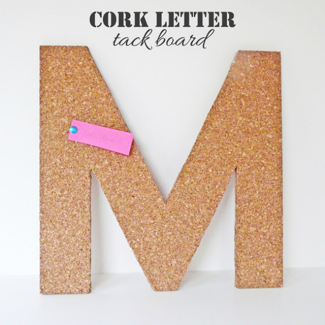 Cork Letter Board