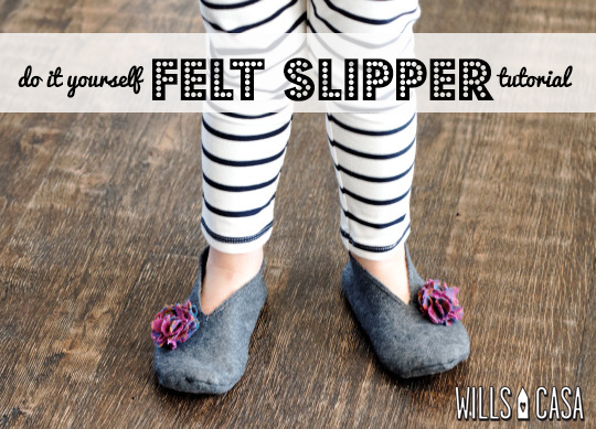 DIY Felt slippers