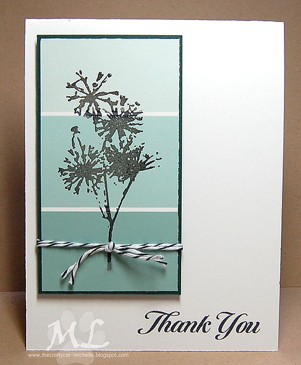 Gorgeous Paint Chip Thank You Card