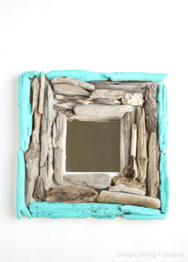 Painted Square Mirror