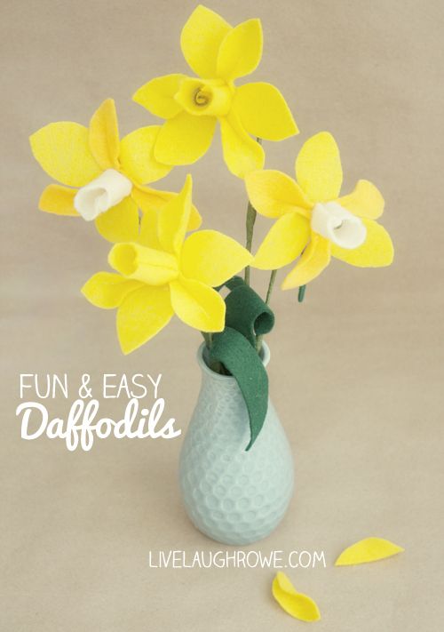 felt daffodils