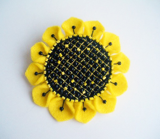 felt sunflower