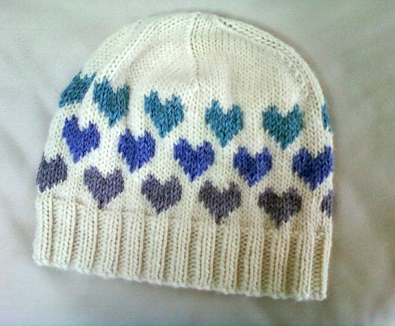 i heart knitting hat