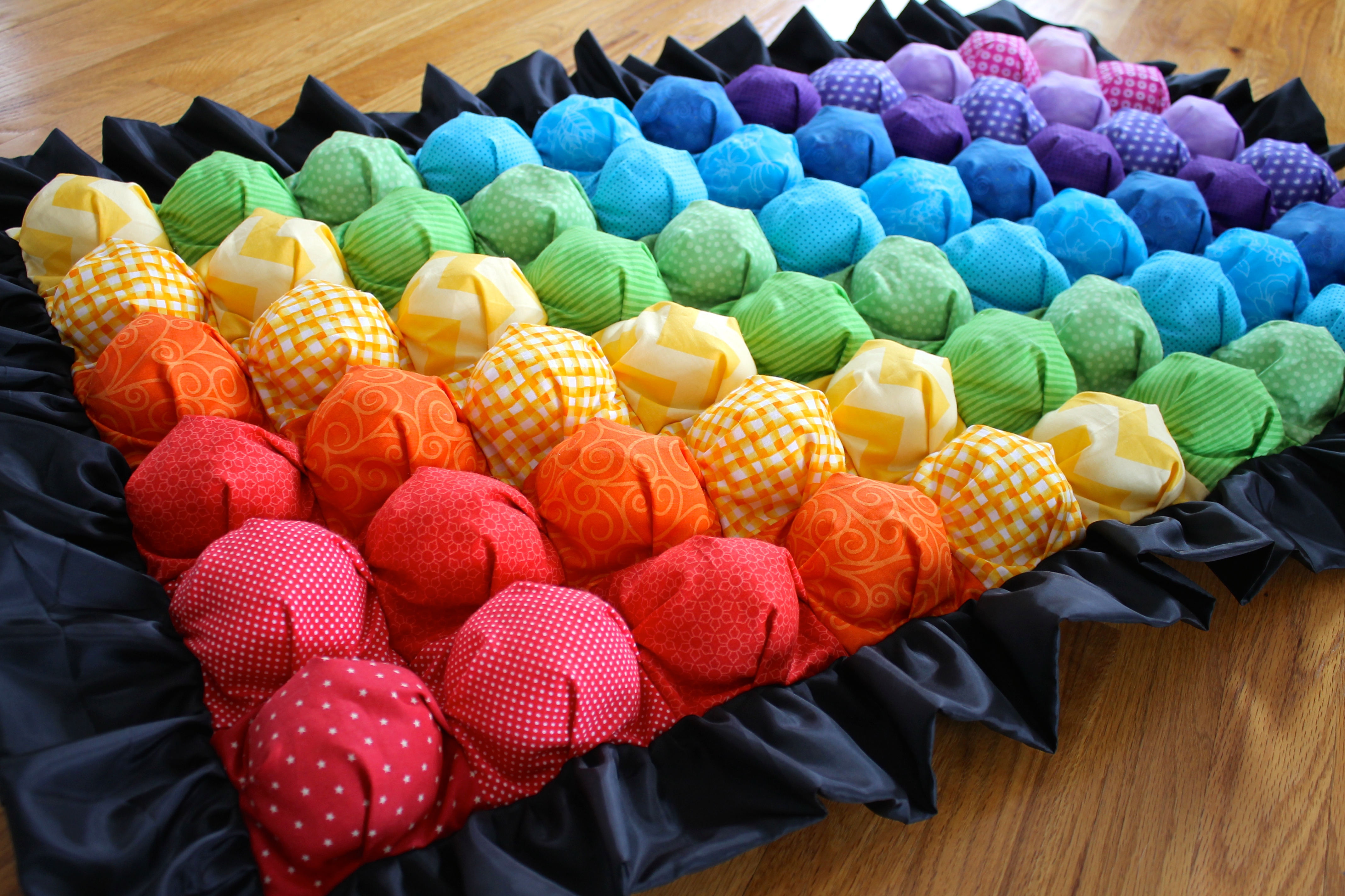 Rainbow bubble quilt