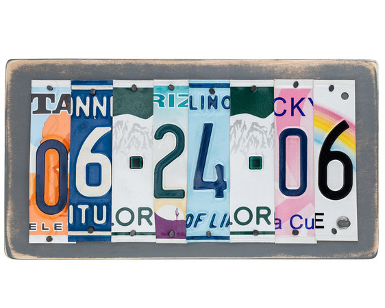 Cut license plate dates