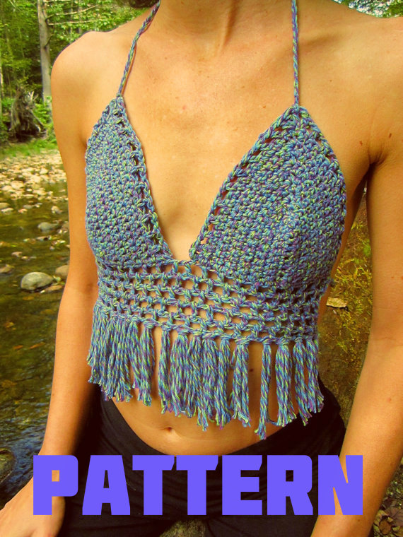 Hippie fringe crochet top