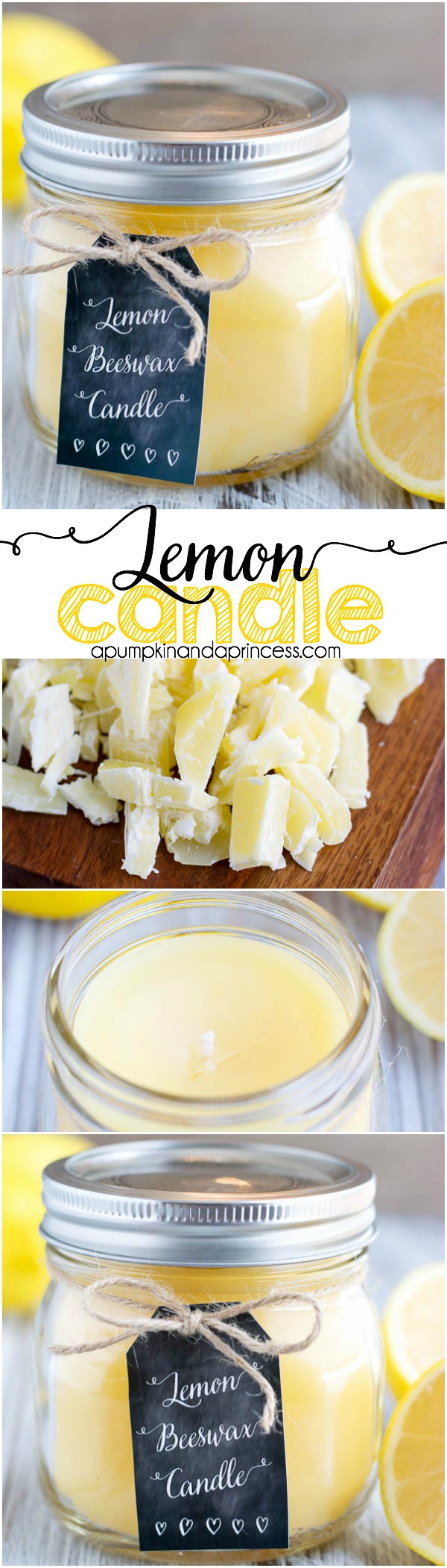 Lemon beeswax candle