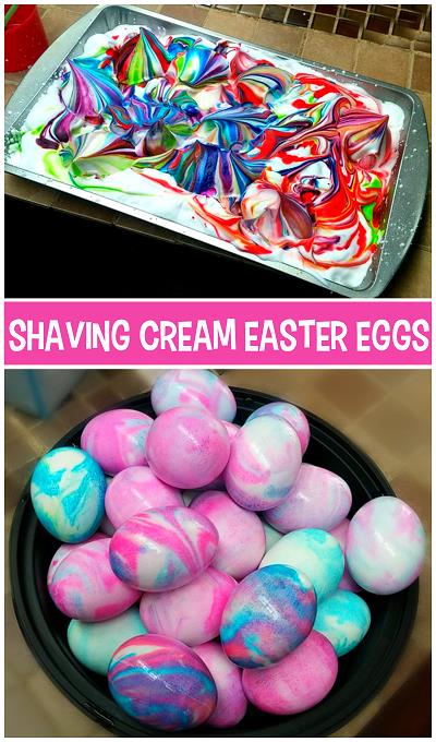 Shaving Cream Easter Eggs