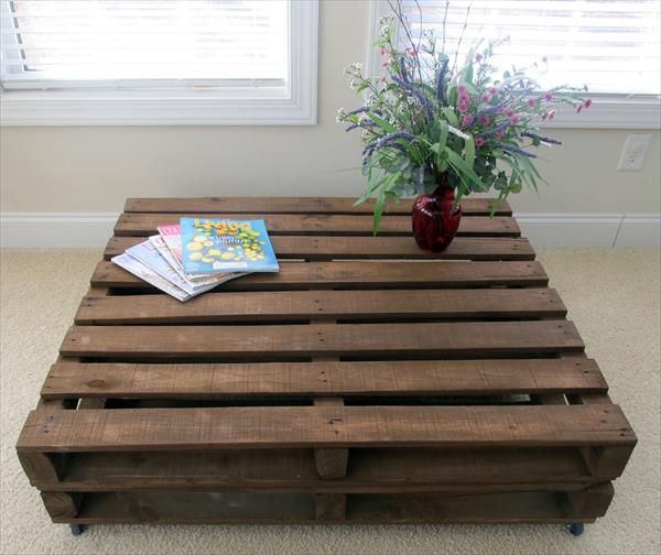 Shipping pallet table