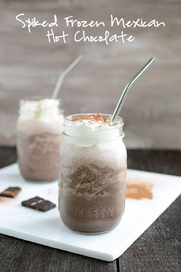 Spiked frozen Mexican hot chocolate
