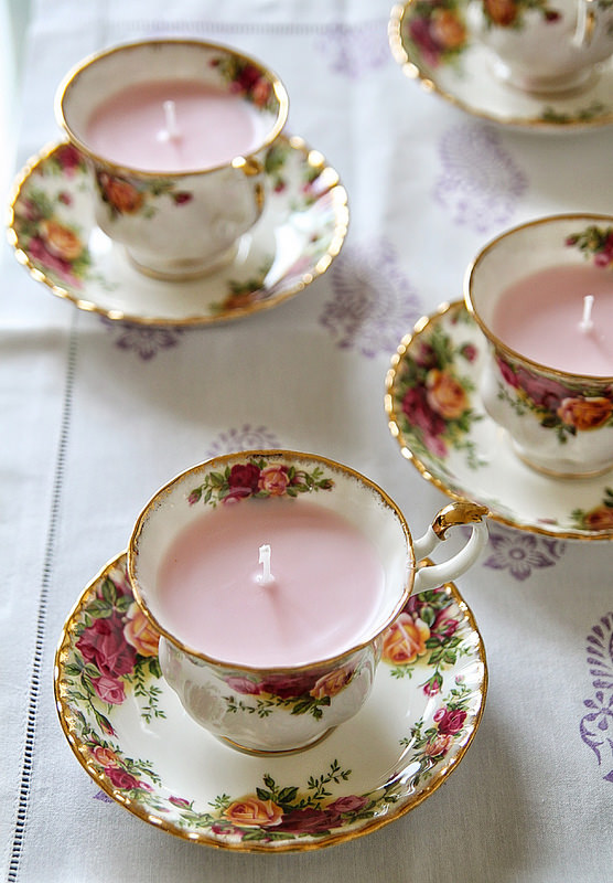 Tea cup candles