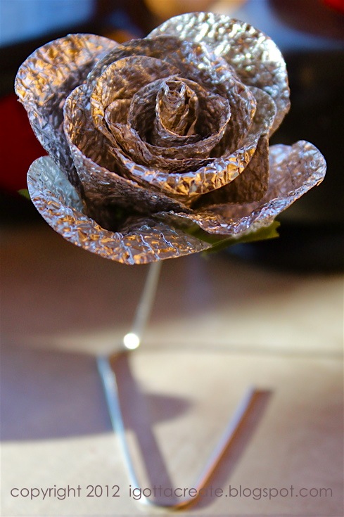 Tinfoil rose