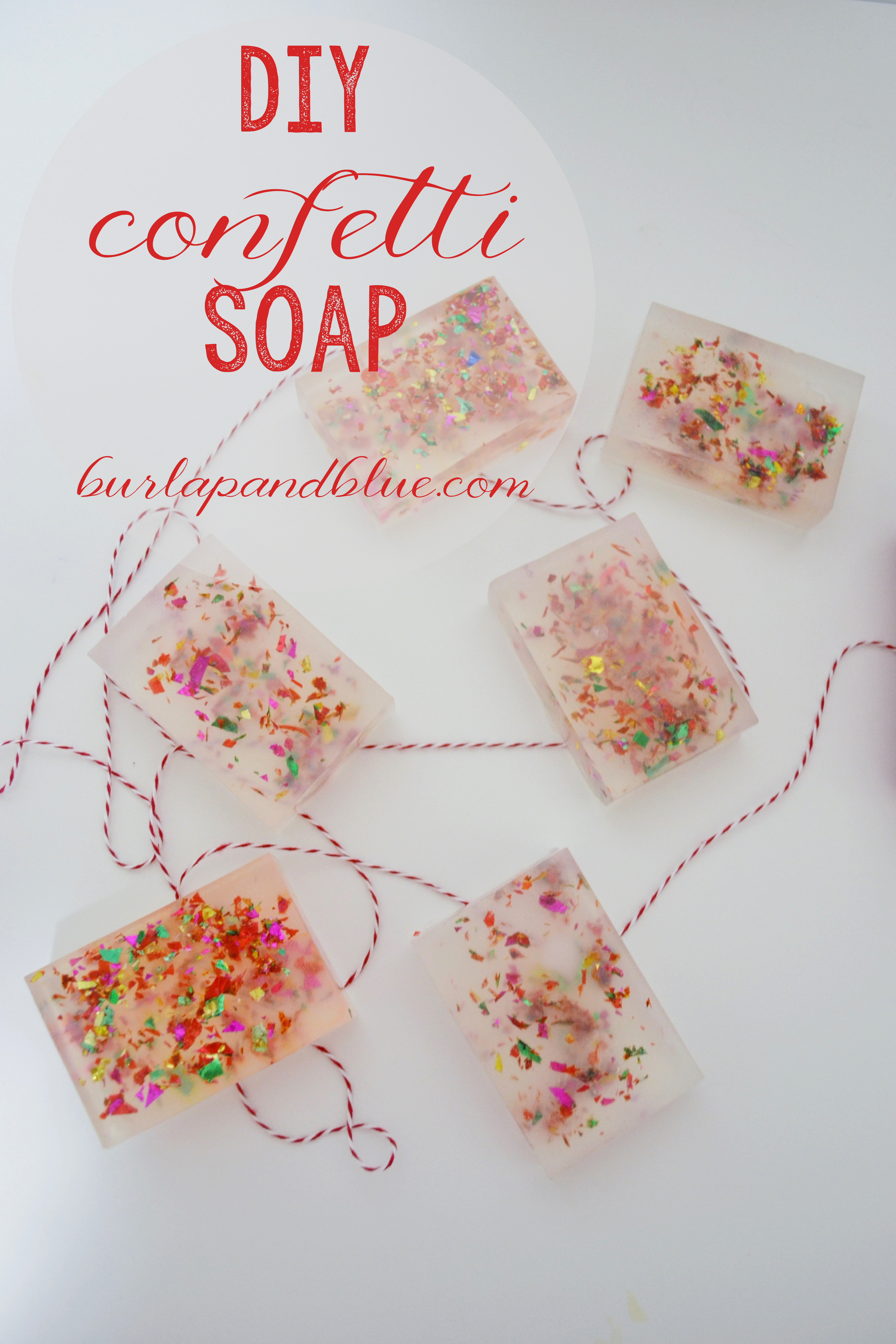DIY confetti soap