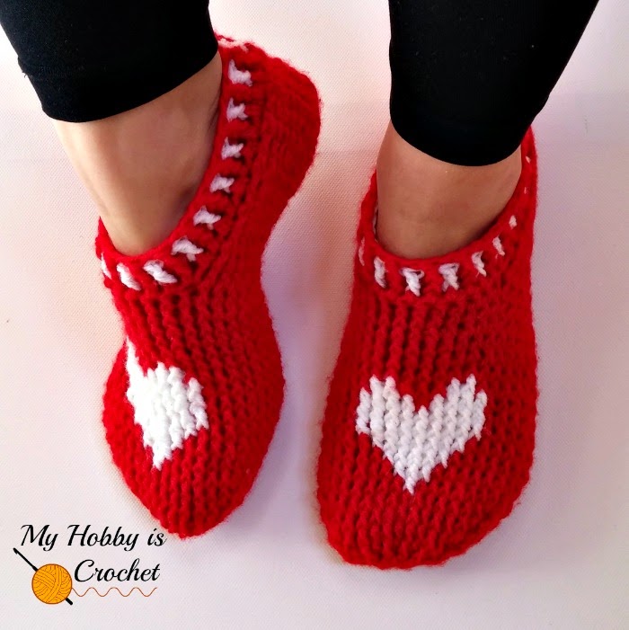 heart slippers