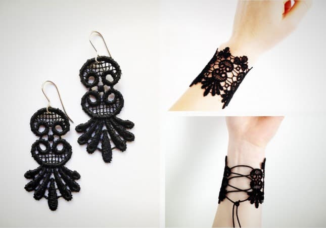 Black lace accessories