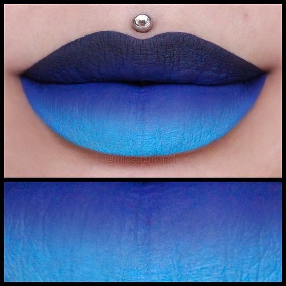 Blue ombre lips