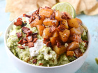 Caramelized pineapple bacon and goat cheese guacamole 200x150 Delicious, Unconventional Avocado Recipes