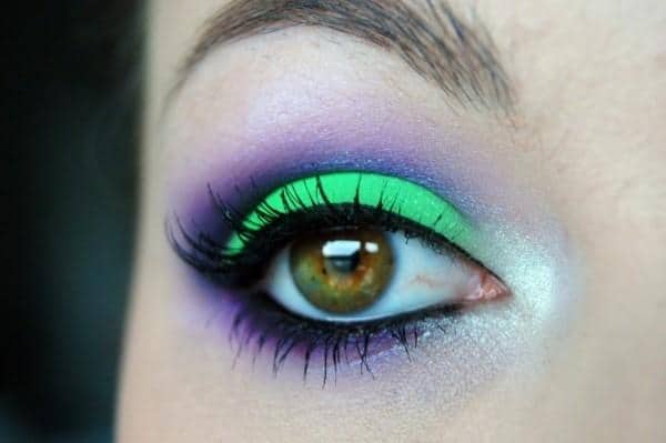 Neon eye makeup