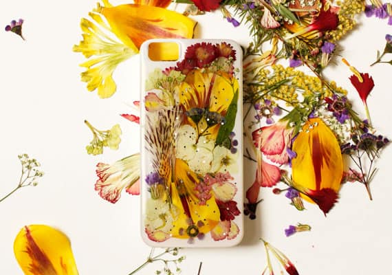 Pressed flower phone case