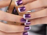 Purple nails with light lilac glitter tips 200x150 Pretty Manicures That Show Off Your Love For Purple