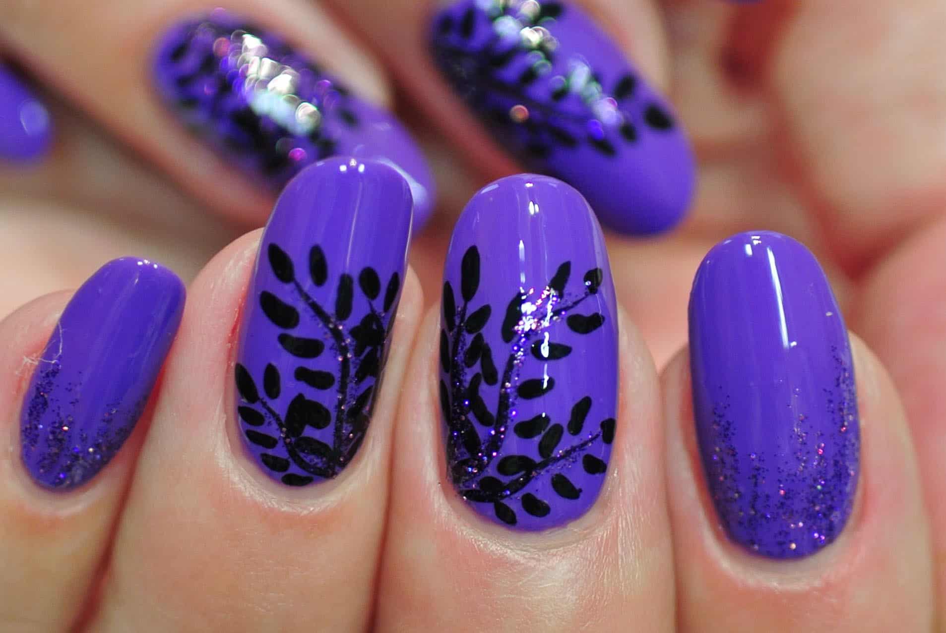 Purple with black leaves