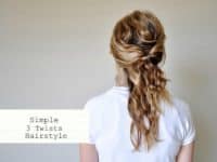 Simple triple twist 200x150 Deceivingly Easy Hairstyles for Busy Mornings