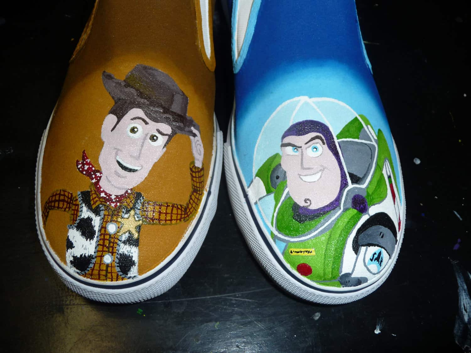 Toy Story painted shoes