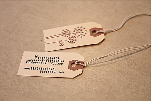 DIY Stamped tag business cards
